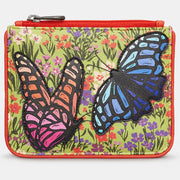Yoshi Beautiful Butterflies Zip Top Leather Purse product image