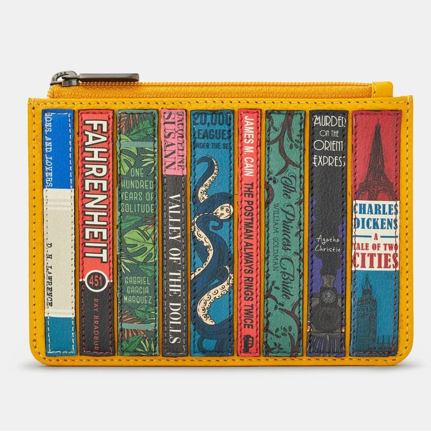 Yoshi Mustard Bookworm Zip Top Purse