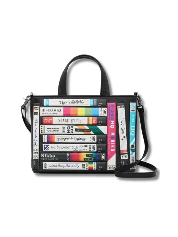 Yoshi Be Kind Rewind Leather Multiway Black Grab Bag