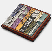 Yoshi Shakespeare Bookworm Two Fold Brown Leather Wallet product image