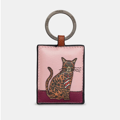 Yoshi Bengal Party Cats Leather Keyring