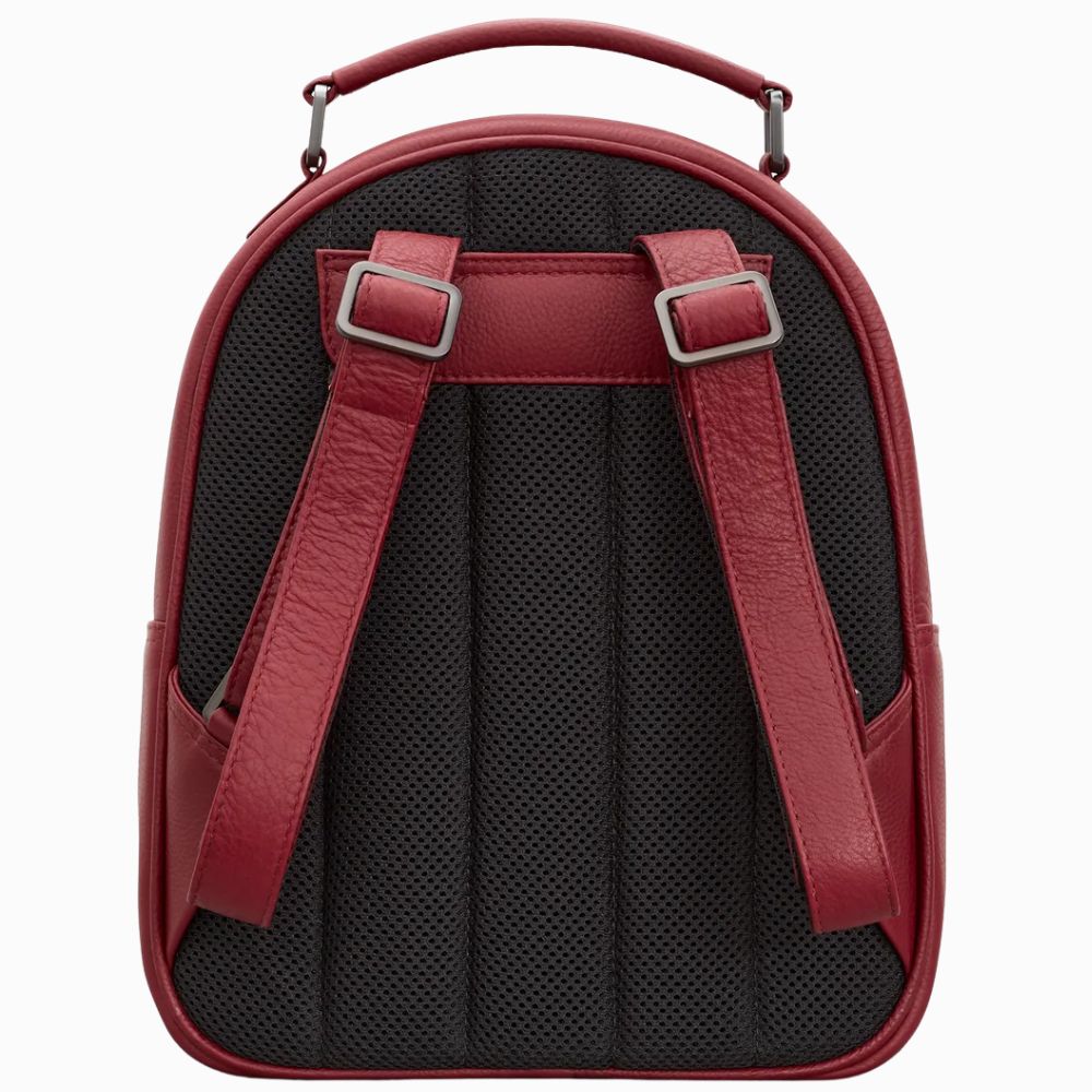 Yoshi Bookworm Cherry Red Leather Backpack