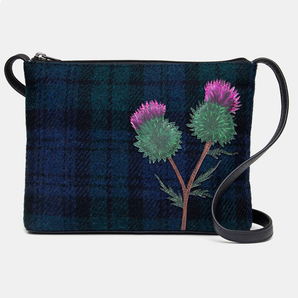 Yoshi Black Highland Thistle Cross Body Bag
