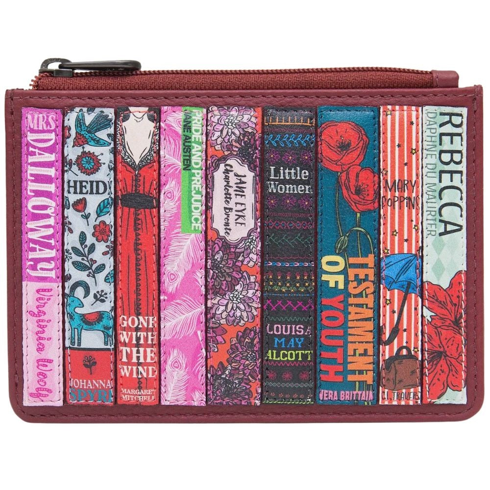 Yoshi Bookworm Cherry Red Leather Zip Top Purse