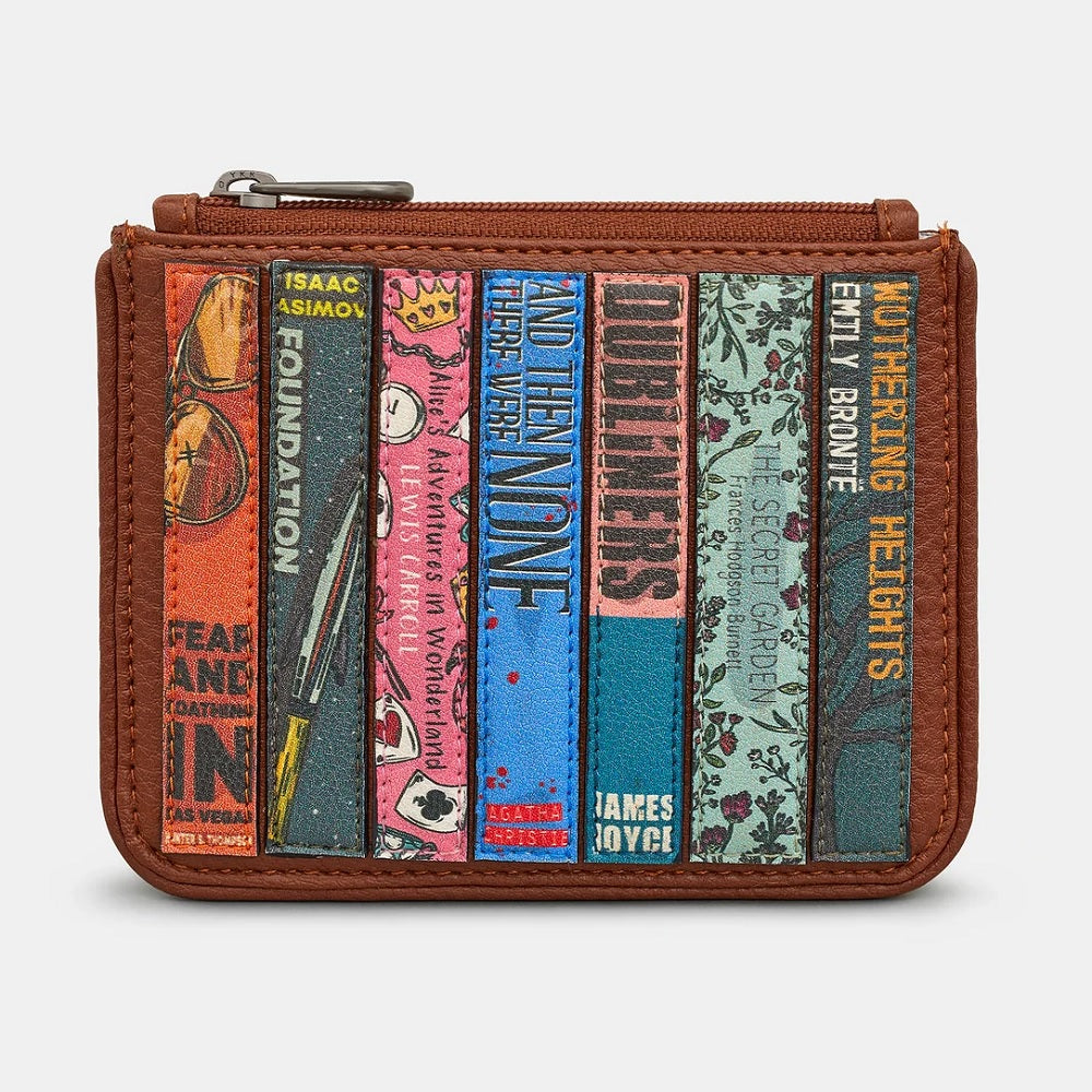 Yoshi Bookworm Brown Vegan Leather Zip Top Purse