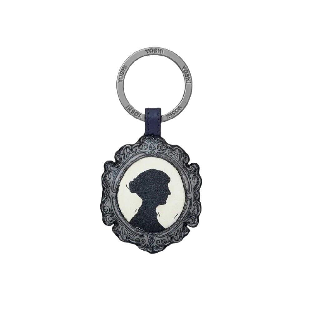 Yoshi Jane Austen Navy Silhouette Keyring