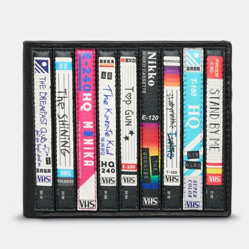 Yoshi Black Be Kind Rewind Two Fold Wallet