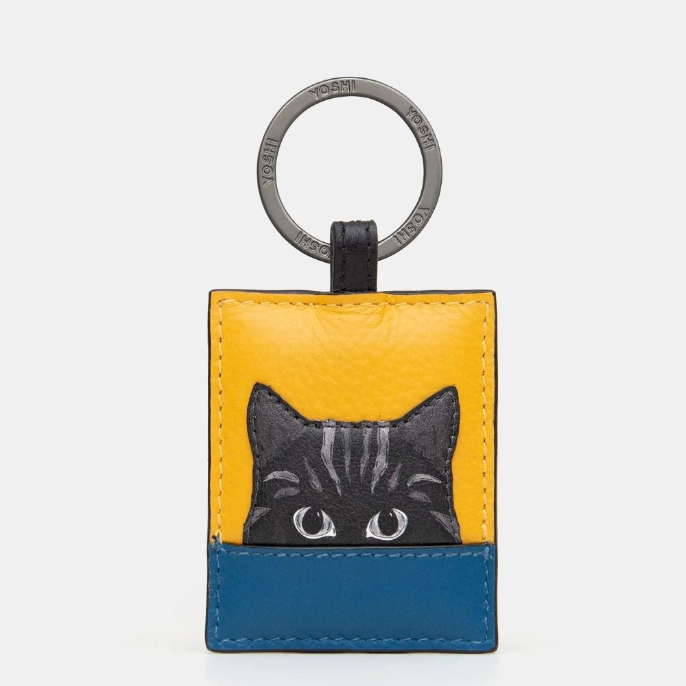 Yoshi Black Colour Block Cat Keyring