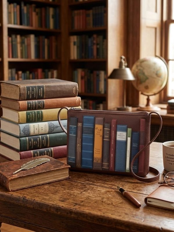 Yoshi Bookworm Brown Leather Cross Body Bag Best of British NBPT  Women.