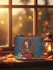Yoshi Woodland Friends Zip Top Leather Purse product image