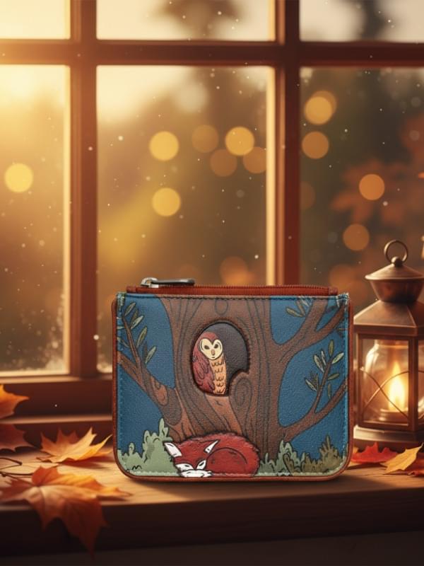 Yoshi Woodland Friends Zip Top Leather Purse product image