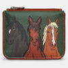 Yoshi Herd of Horses Zip Top Leather Purse