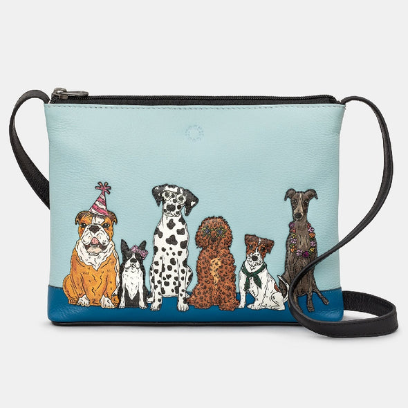 Yoshi Party Dogs Cross Body Leather Bag