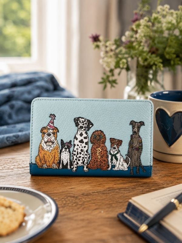 Yoshi Party Dogs Zip Around Leather Purse product image