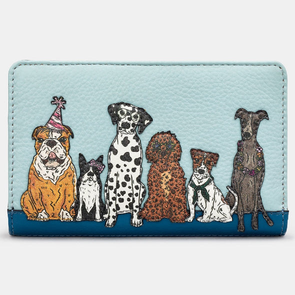 Yoshi Party Dogs Zip Around Leather Purse