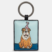 Yoshi Bulldog Party Dogs Leather Keyring product image