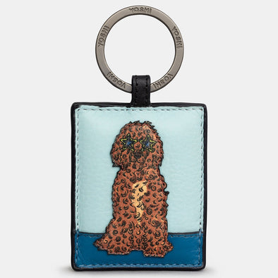 Yoshi Cockapoo Party Dogs Leather Keyring