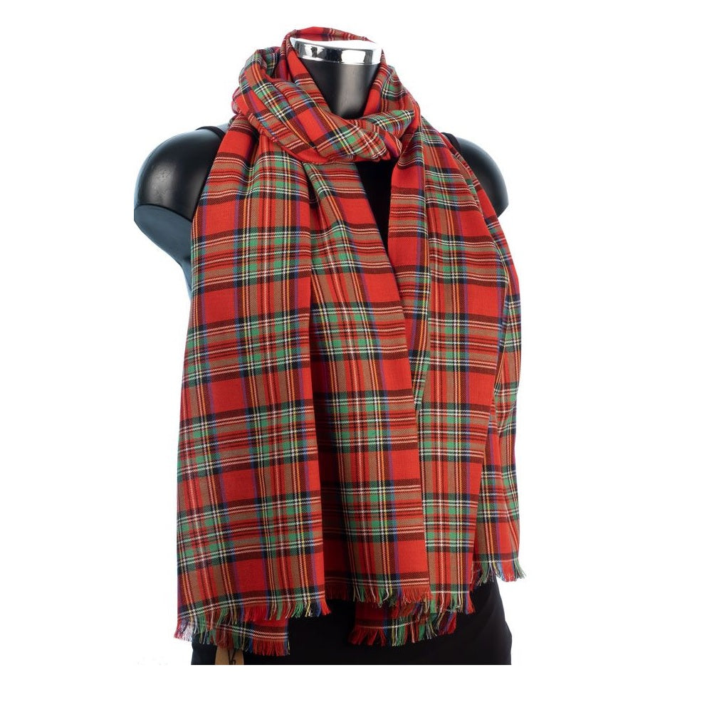 York Scarves Tartan Scarf Royal Stewart Tartan Scarf