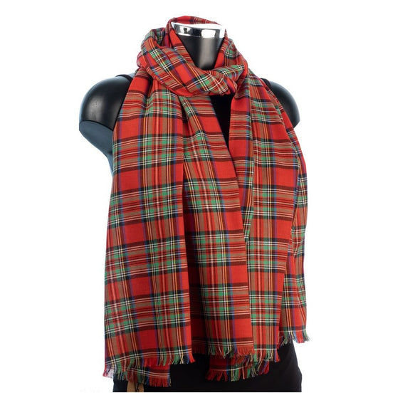 York Scarves Tartan Scarf Royal Stewart Tartan Scarf