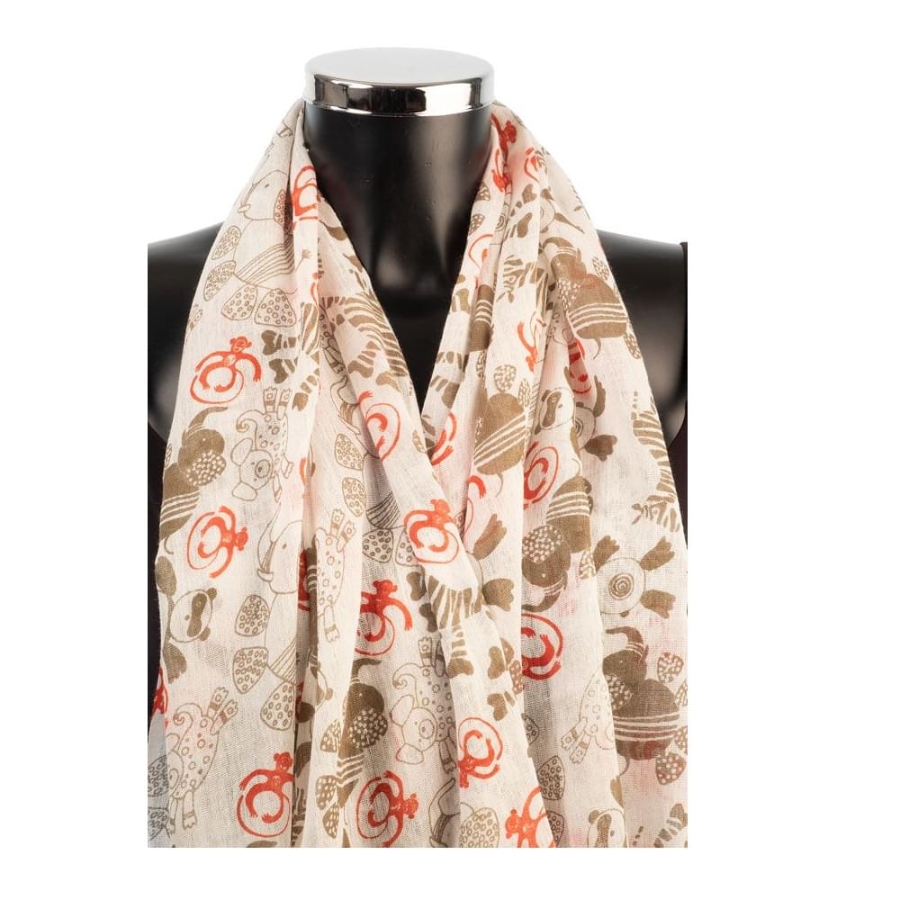 York Scarves Cotton Monkey Print Scarf product image